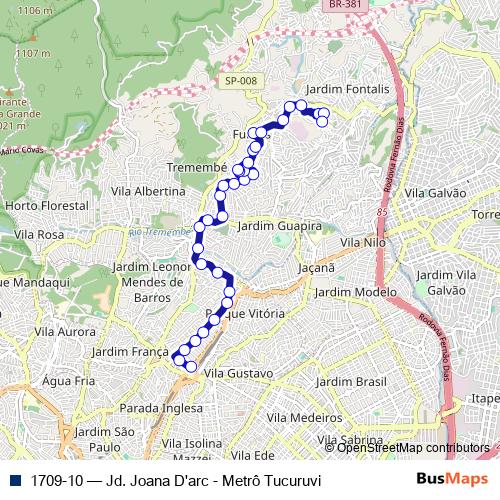 1709-10 bus Line Map