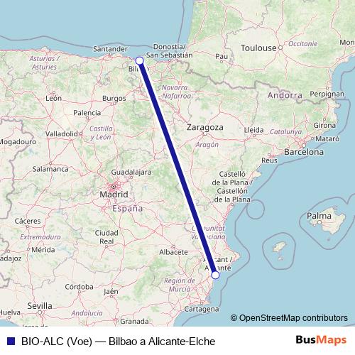 BIO-ALC (Voe) air Line Map