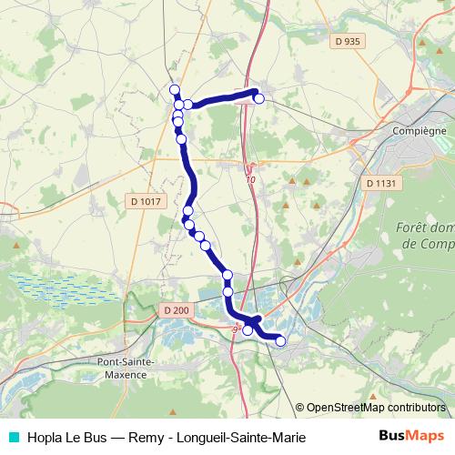 Hopla Le Bus bus Line Map