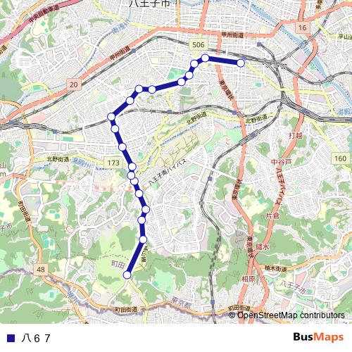 八６７ bus Line Map