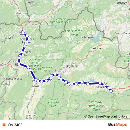 Os 3403 rail Line Map
