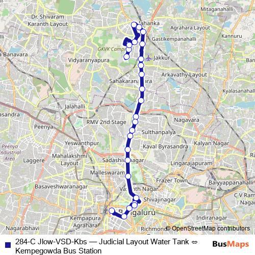 284-C Jlow-VSD-Kbs bus Line Map