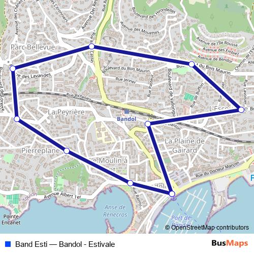 Band Esti bus Line Map