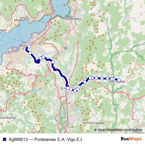 Xg888013 bus Line Map