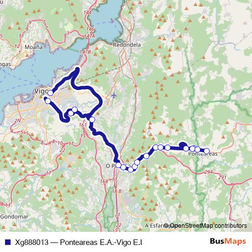 Xg888013 bus Line Map