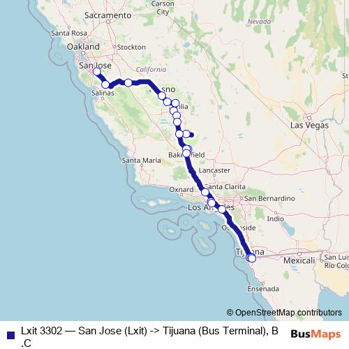 Lxit 3302 bus Line Map