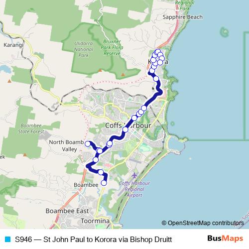 S946 bus Line Map