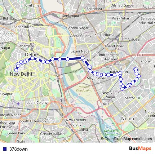 378down bus Line Map