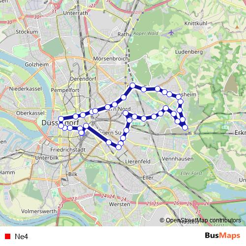Ne4 bus Line Map