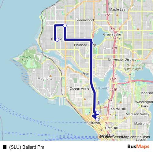 (SLU) Ballard Pm bus Line Map
