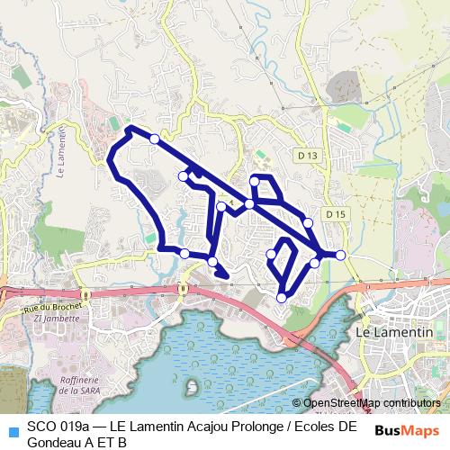 SCO 019a bus Line Map