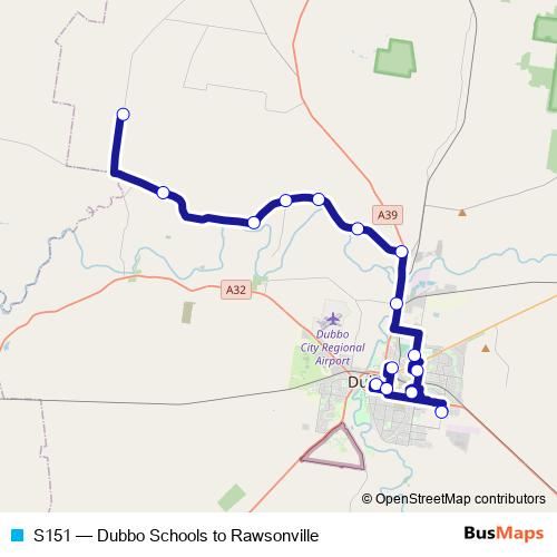 S151 bus Line Map