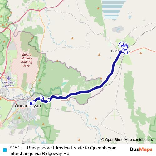 S151 bus Line Map