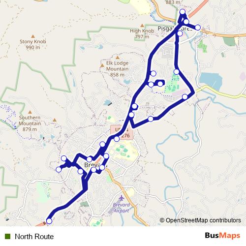 North Route bus Line Map