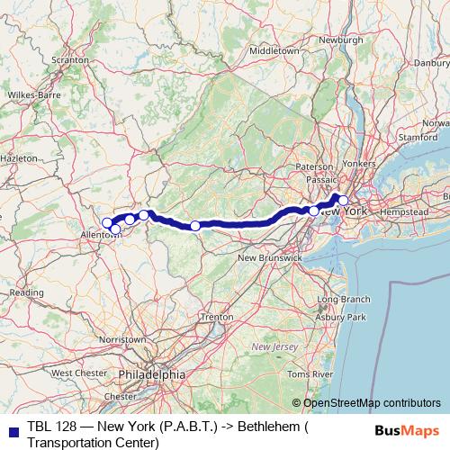 TBL 128 bus Line Map