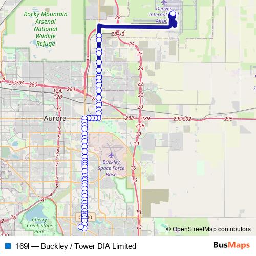 169l bus Line Map