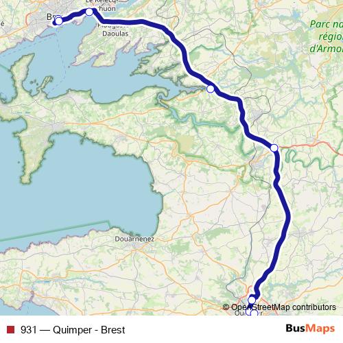 931 bus Line Map