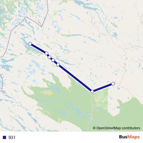 931 bus Line Map