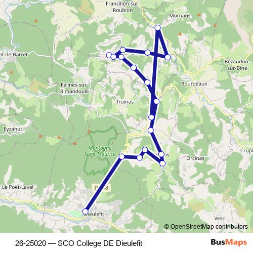 26-25020 bus Line Map