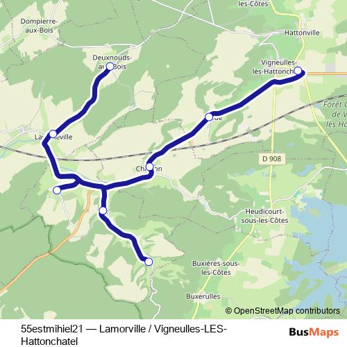 55estmihiel21 bus Line Map