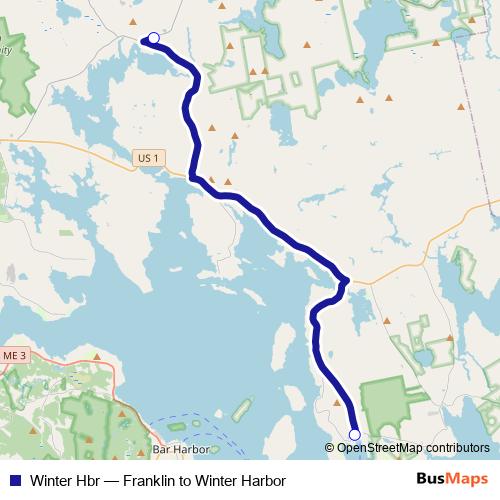 Winter Hbr bus Line Map