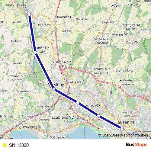 SN 13830 rail Line Map