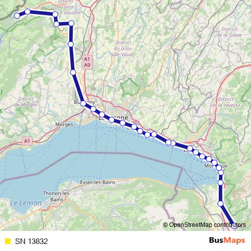 SN 13832 rail Line Map