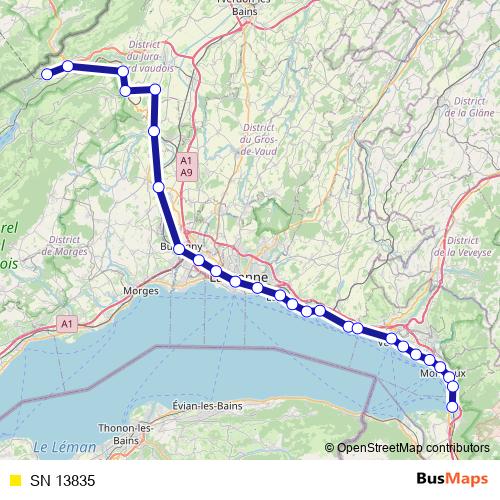 SN 13835 rail Line Map