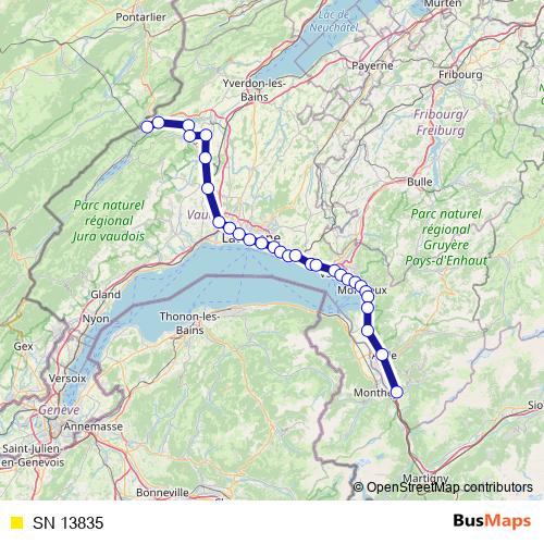 SN 13835 rail Line Map