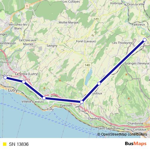 SN 13836 rail Line Map
