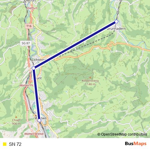 SN 72 rail Line Map