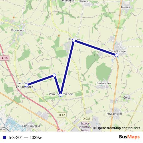 5-3-201 bus Line Map