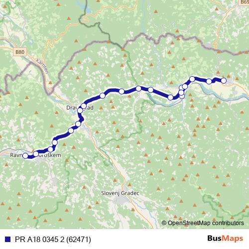 PR A18 0345 2 (62471) bus Line Map