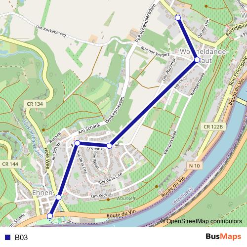 B03 bus Line Map