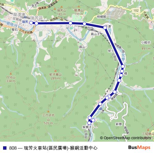 808 bus Line Map