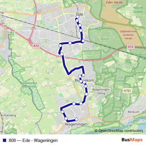 808 bus Line Map