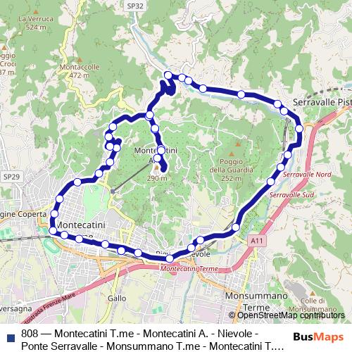 808 bus Line Map