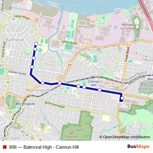 808 bus Line Map