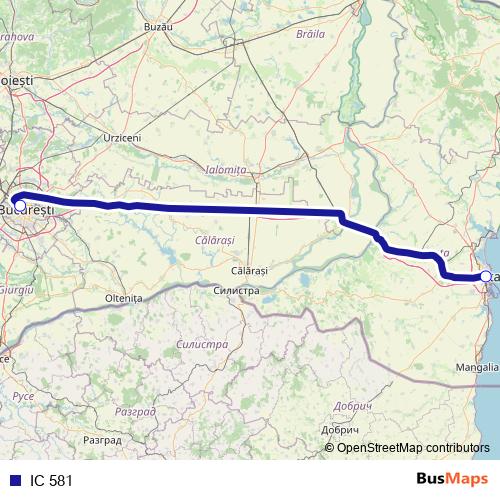 IC 581 rail Line Map