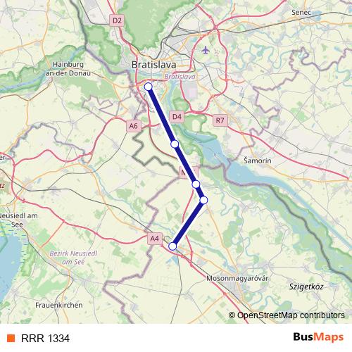 RRR 1334 rail Line Map