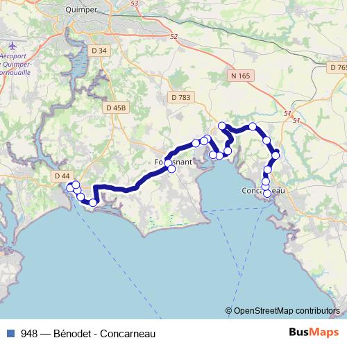 948 bus Line Map