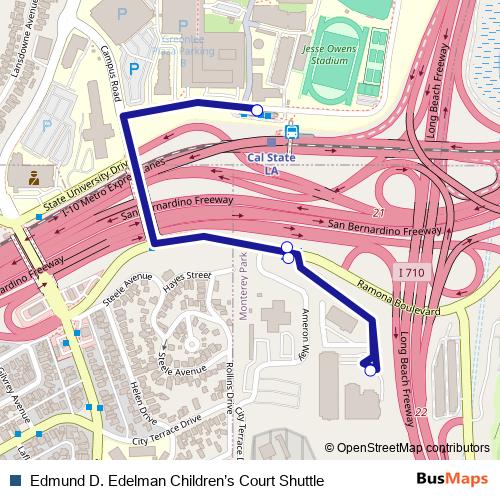 Edmund D. Edelman Children’s Court Shuttle bus Line Map