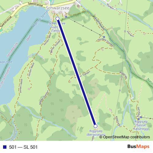 501 cable-car Line Map