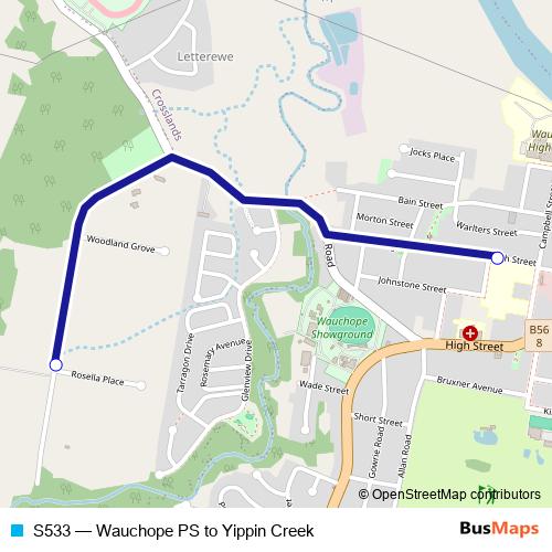 S533 bus Line Map