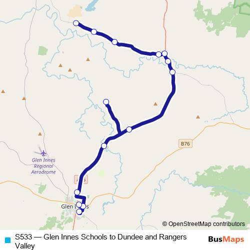S533 bus Line Map