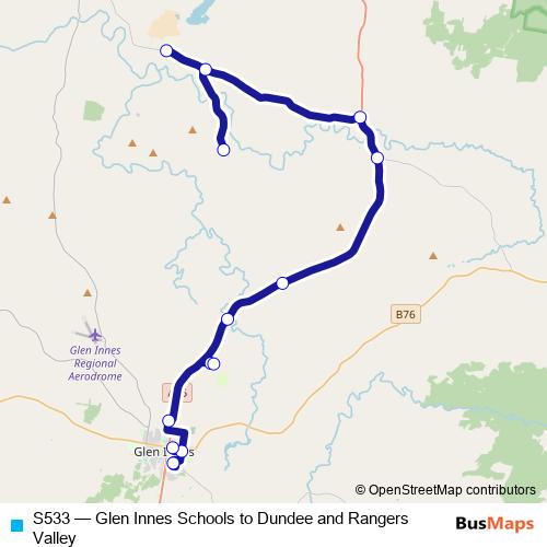S533 bus Line Map