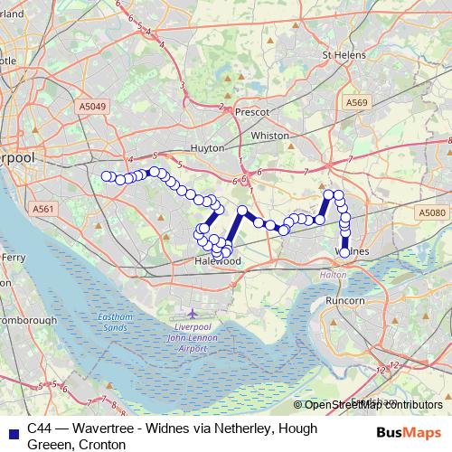 C44 bus Line Map