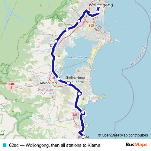 62sc bus Line Map