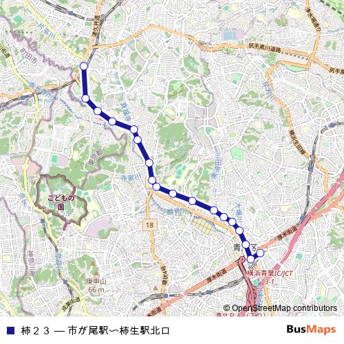 柿２３ bus Line Map