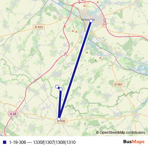 1-19-306 bus Line Map